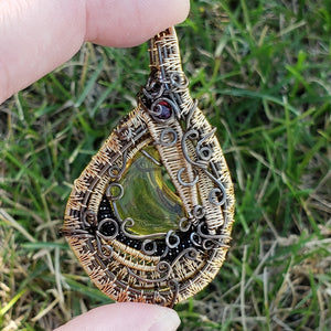 Mexican Amber Moon Heady Pendant