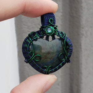 Velvet Obsidian Heart Pendant