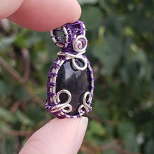 Load image into Gallery viewer, Rainbow Obsidian Dainty Pendant
