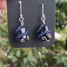 Load image into Gallery viewer, Blue Goldstone Dainty Earrings
