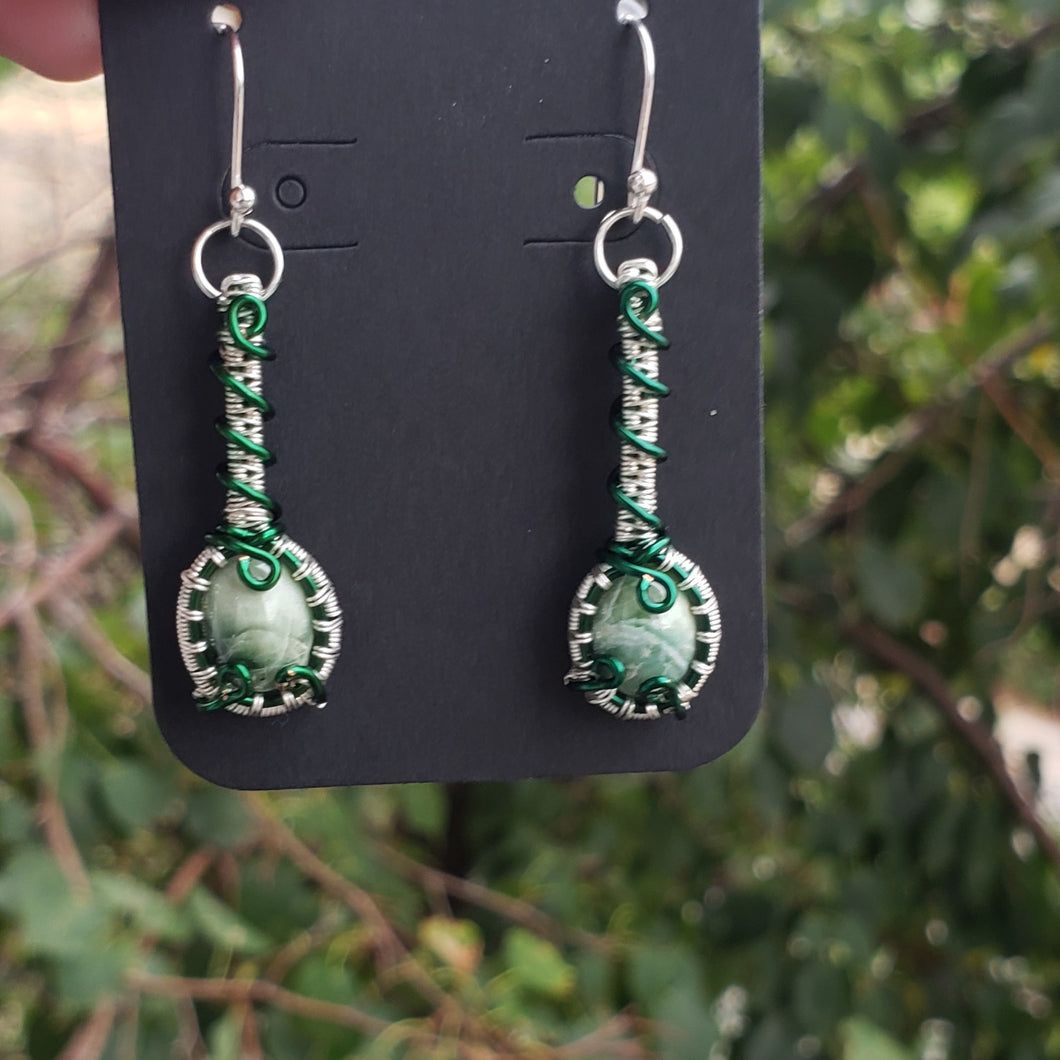 Pastel Green Guatemalan Jadeite Dainty Earrings