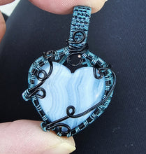 Load image into Gallery viewer, Blue Lace Agate Heart Pendant
