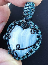 Load image into Gallery viewer, Blue Lace Agate Heart Pendant
