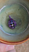 Load and play video in Gallery viewer, Aurora Opal and Onyx Inlay Heart Pendant

