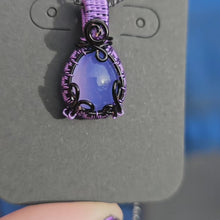 Load and play video in Gallery viewer, Dainty Lavender Chalcedony Pendant
