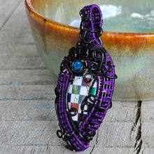 Load image into Gallery viewer, Aurora Opal Inlay in Howlite Pendant
