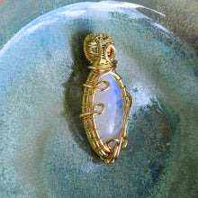 Load image into Gallery viewer, Dainty Rainbow Moonstone Pendant
