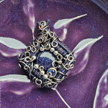 Load image into Gallery viewer, Blue Goldstone Dainty Heady Pendant
