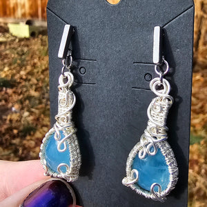 Dainty Aquamarine Earrings