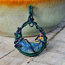 Load image into Gallery viewer, Aurora Opal Moon Pendant
