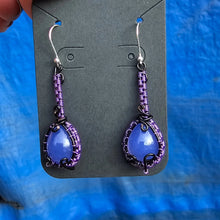 Load image into Gallery viewer, Dainty Lavender Chalcedony Earrings
