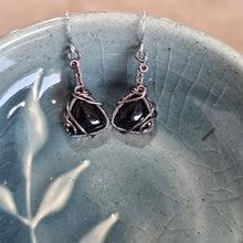 Load image into Gallery viewer, Dainty Black Onyx Earrings
