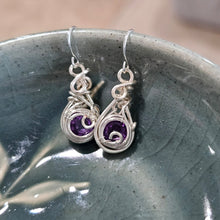 Load image into Gallery viewer, Dainty Amethyst Earrings
