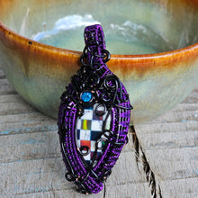 Load image into Gallery viewer, Aurora Opal Inlay in Howlite Pendant
