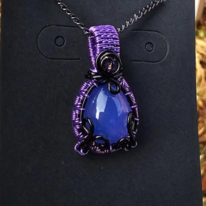 Dainty Lavender Chalcedony Pendant