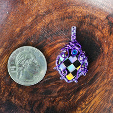 Load image into Gallery viewer, Aurora Opal and Onyx Inlay Heart Pendant
