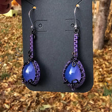 Load image into Gallery viewer, Dainty Lavender Chalcedony Earrings
