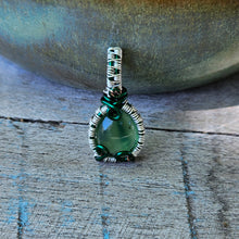Load image into Gallery viewer, Dainty Gemma Green Serpentine Pendant
