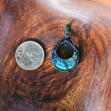 Load image into Gallery viewer, Aurora Opal Moon Pendant
