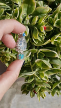 Load and play video in Gallery viewer, Rainbow Moonstone &amp; Peruvian Blue Opal Pendant
