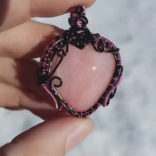 Load and play video in Gallery viewer, Peruvian Pink Opal Heart Pendant
