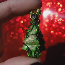 Load and play video in Gallery viewer, Green Mojave Turqouise Tree Pendant
