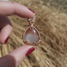 Load and play video in Gallery viewer, Moonstone with Sunstone Inclusion Pendant
