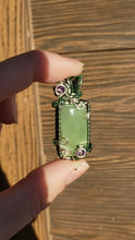 Load and play video in Gallery viewer, Green Kammererite Pendant
