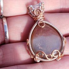 Load image into Gallery viewer, Moonstone with Sunstone Inclusion Pendant
