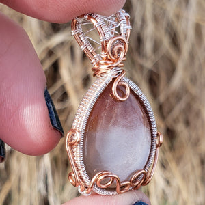Moonstone with Sunstone Inclusion Pendant