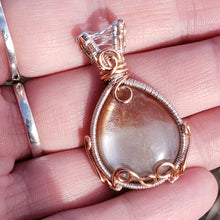 Load image into Gallery viewer, Moonstone with Sunstone Inclusion Pendant
