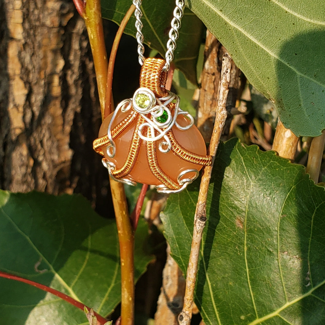 Carnelian Pumpkin Pendant