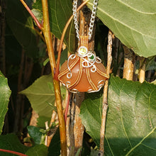 Load image into Gallery viewer, Carnelian Pumpkin Pendant
