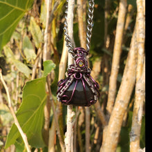 Load image into Gallery viewer, Rainbow Obsidian Pumpkin Pendant
