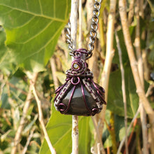 Load image into Gallery viewer, Rainbow Obsidian Pumpkin Pendant
