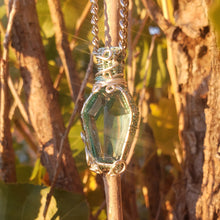 Load image into Gallery viewer, Blue Glass Coffin Pendant
