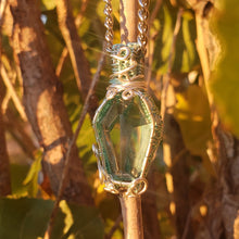Load image into Gallery viewer, Blue Glass Coffin Pendant
