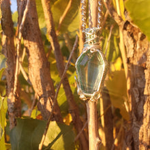 Load image into Gallery viewer, Blue Glass Coffin Pendant
