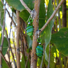 Load image into Gallery viewer, Chrysoprase Coffin Earrings
