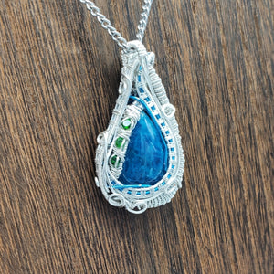 Blue Apatite Pendant