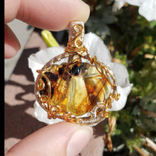 Load image into Gallery viewer, Amber Pumpkin Pendant
