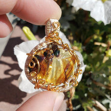 Load image into Gallery viewer, Amber Pumpkin Pendant
