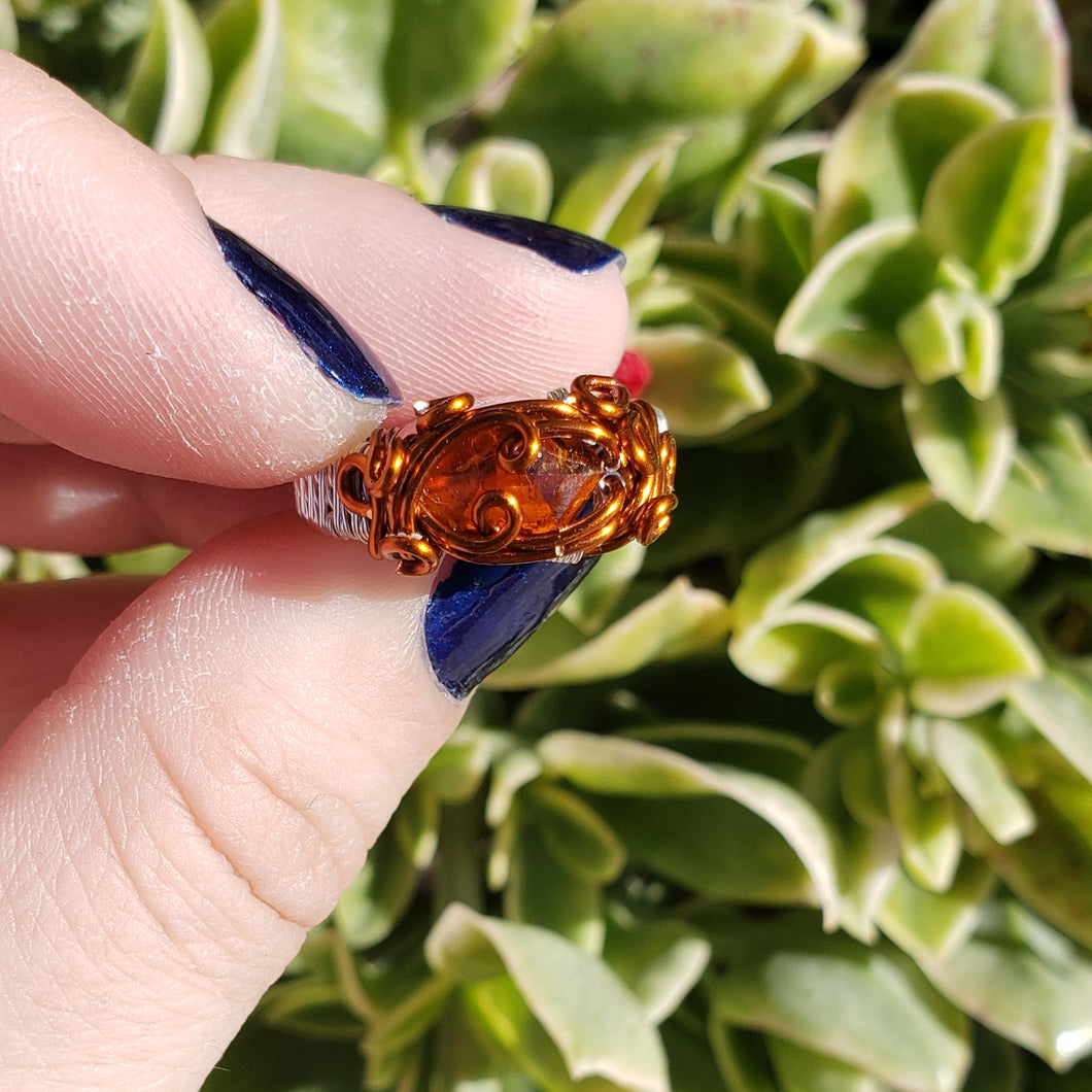 Orange Kyanite Ring