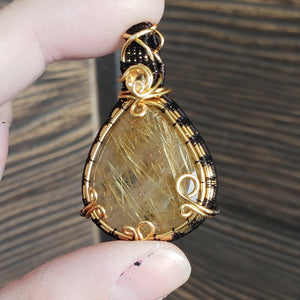 Golden Rutilated Quartz Pendant