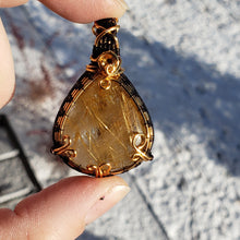 Load image into Gallery viewer, Golden Rutilated Quartz Pendant
