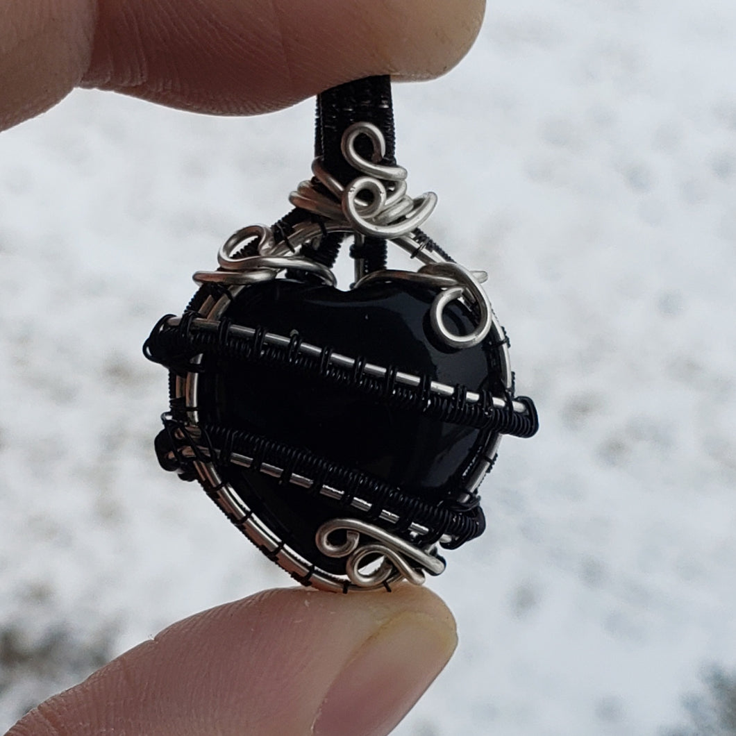 Onyx Heart Pendant