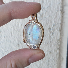 Load image into Gallery viewer, Dainty Rainbow Moonstone Pendant
