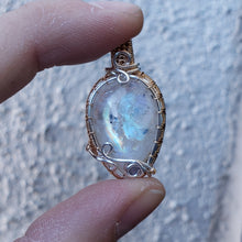 Load image into Gallery viewer, Dainty Rainbow Moonstone Pendant

