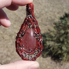 Load image into Gallery viewer, Strawberry Quartz Heady Pendant
