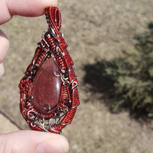Load image into Gallery viewer, Strawberry Quartz Heady Pendant
